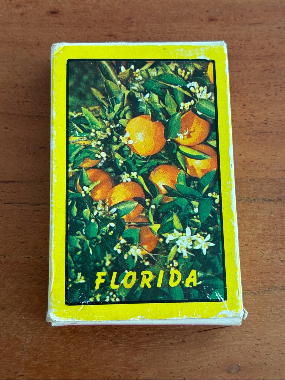 Florida Deck Playing Cards - Yellow with oranges on the pack vintage 1950’s